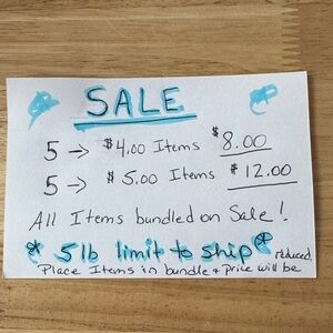 Handwritten SALE Sign - Teal and Black Ink